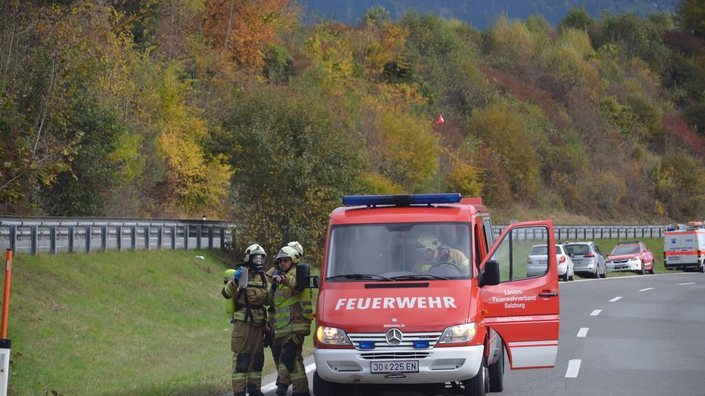 Gefahrgutübung auf der Tauernautobahn I