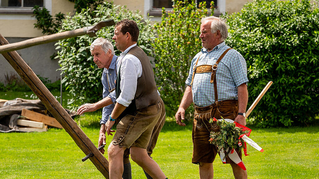 Maibaumaufstellen in Viehhausen