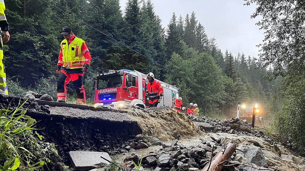 Unwetter-Einsätze Wald im Pinzgau