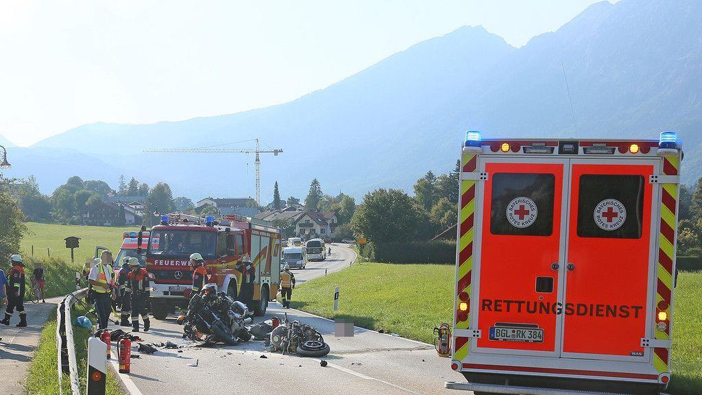 Schwerer Motorradunfall auf der B20