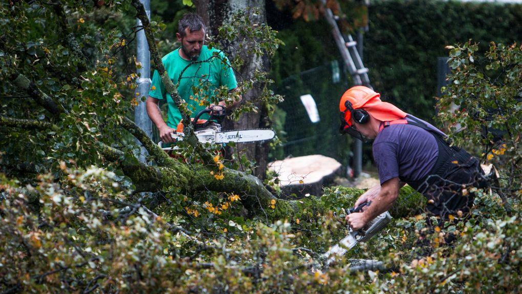 Unwetter: Aufräumarbeiten in Rif