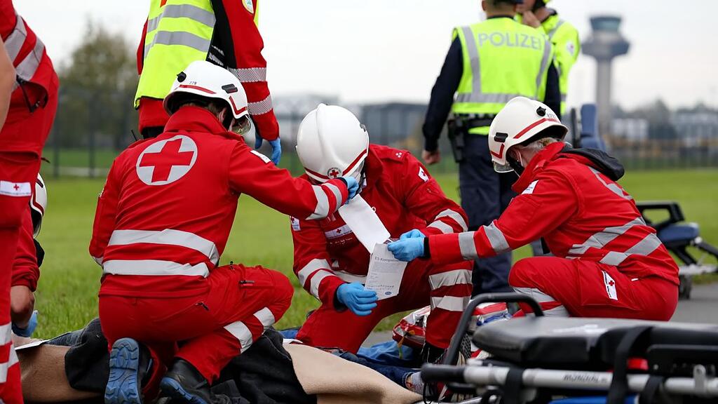 Große Übung am Salzburger Flughafen