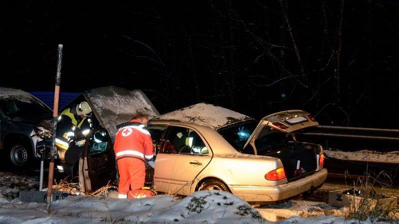 Crash auf der B20