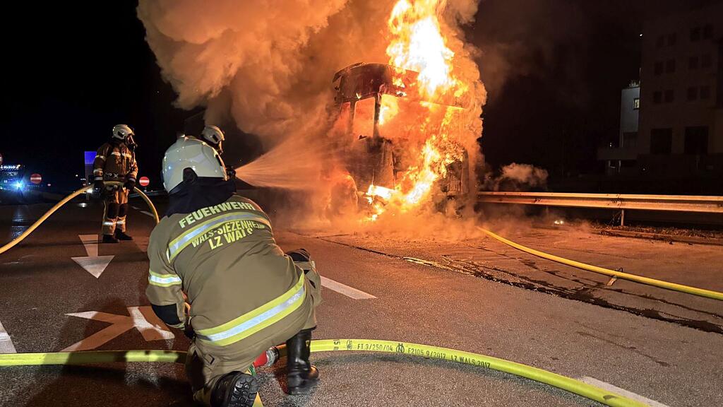 Lkw-Brand am Walserberg