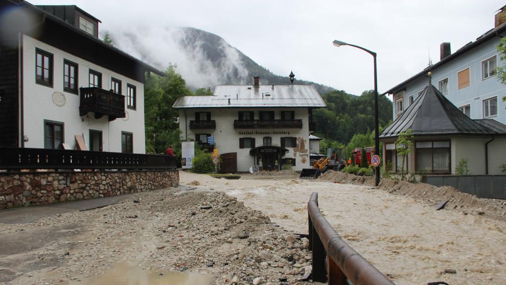 Hochwasser im Raum Berchtesgaden