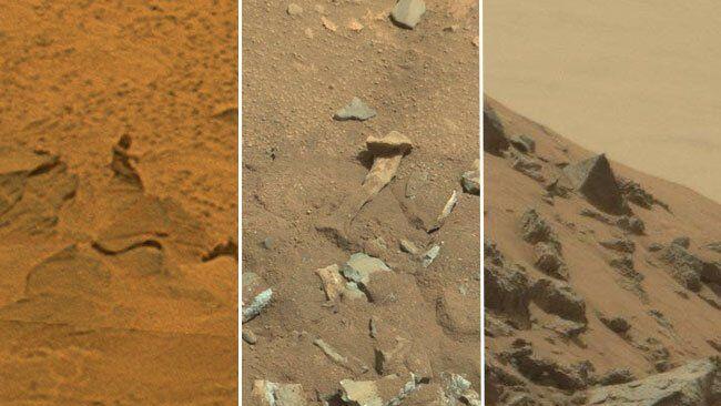 Unheimliche Gebilde finden Menschen aus aller Welt auf den Bildern von NASA-Rover Curiosity.