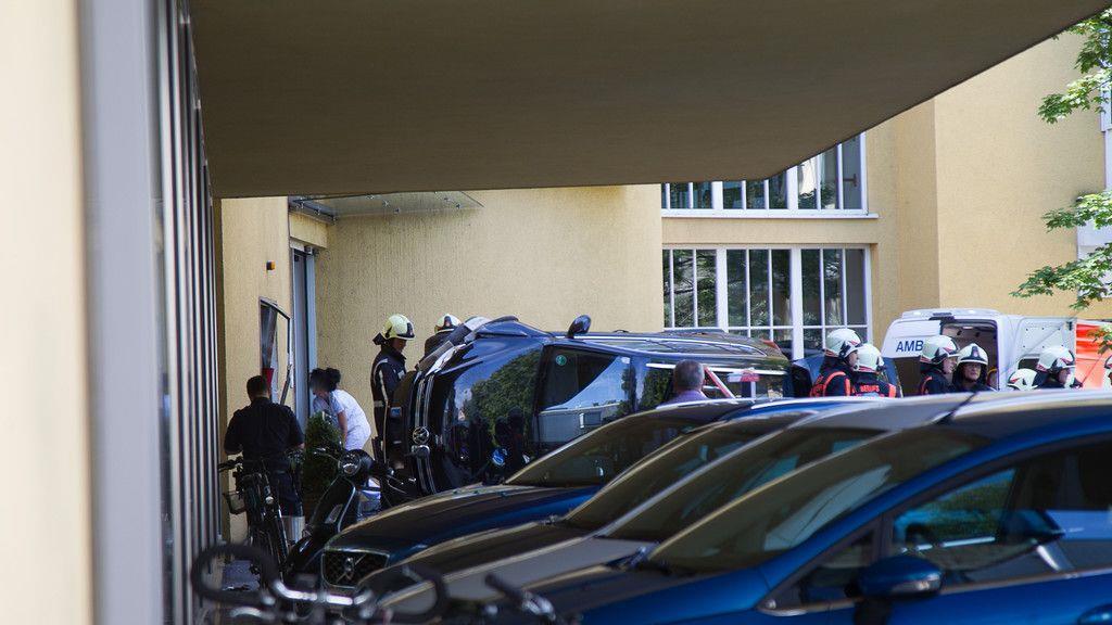 Pkw-Überschlag in Privatklinik