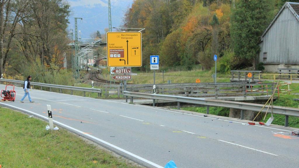 Bilder vom Unfallort auf der B20