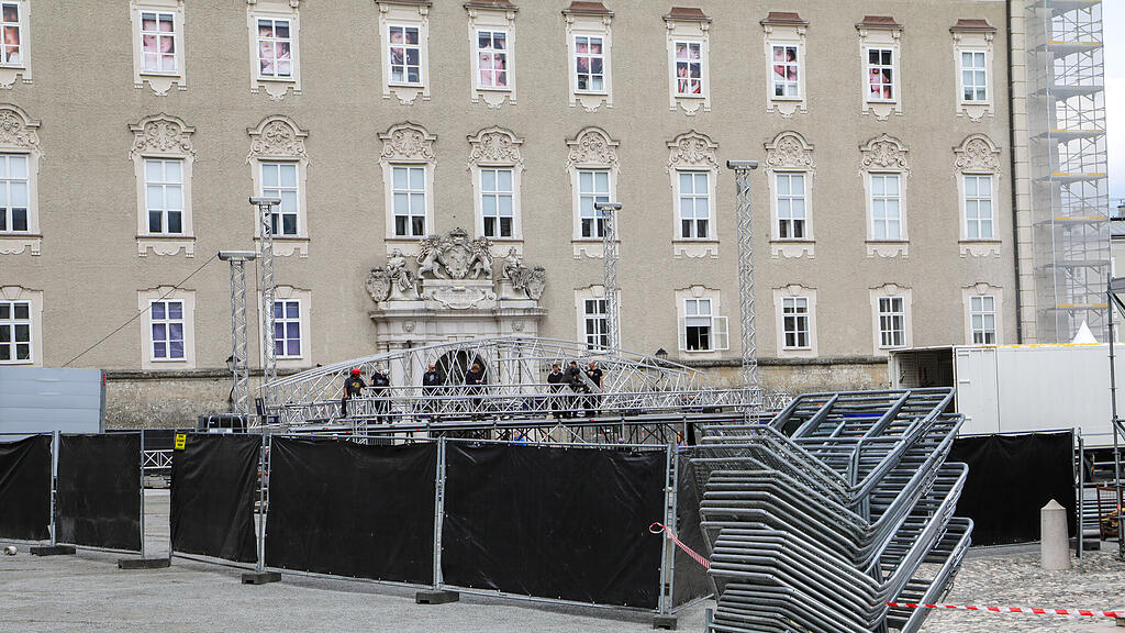 Residenzplatzkonzerte: Aufbau