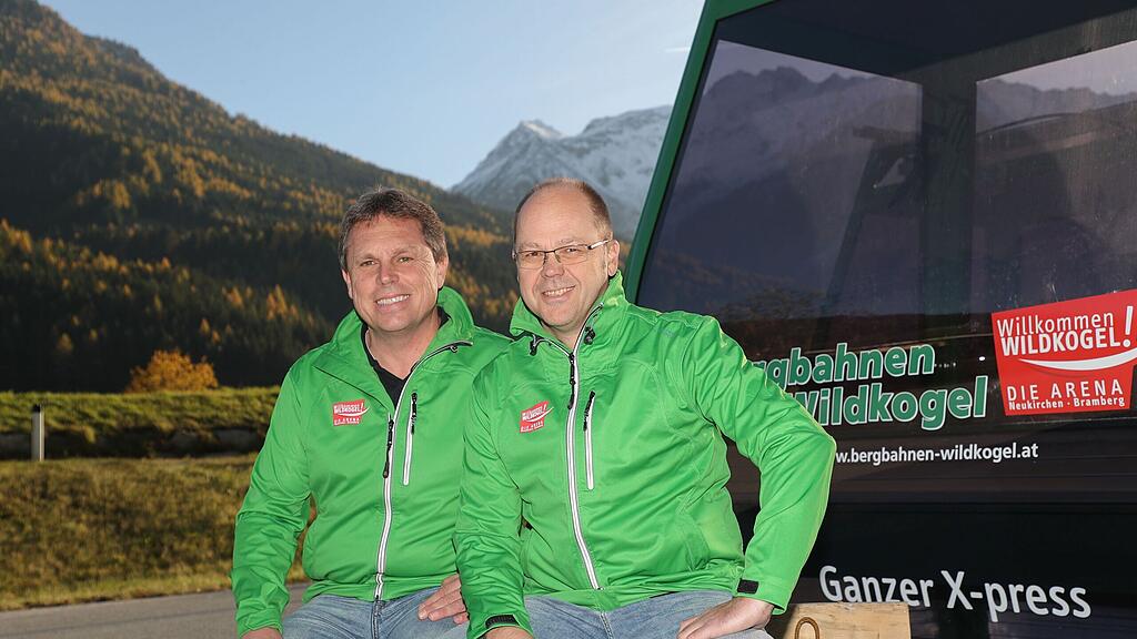Rudolf Göstl und Bernhard Gruber von den Bergbahnen Wildkogel.