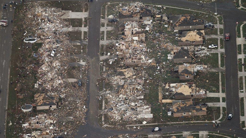 Tornado in Oklahoma: Luftaufnahmen der Zerstörung