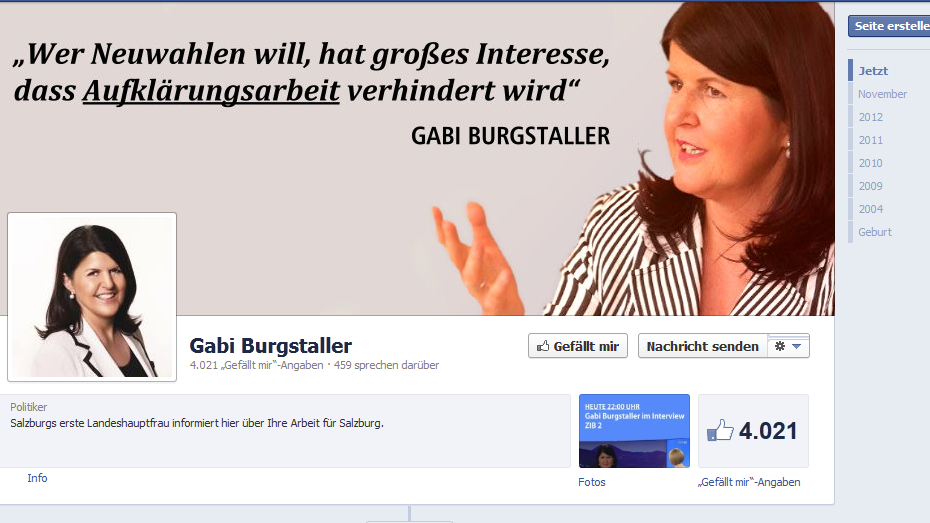 User äußern auf der Facebook-Seite von Gabi Burgstaller ihren Unmut, aber auch ihre Unterstützung.