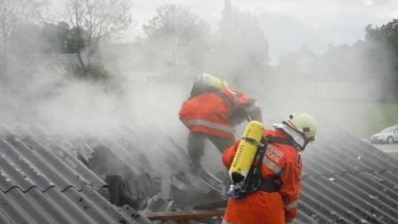 Krampushütte in Brand