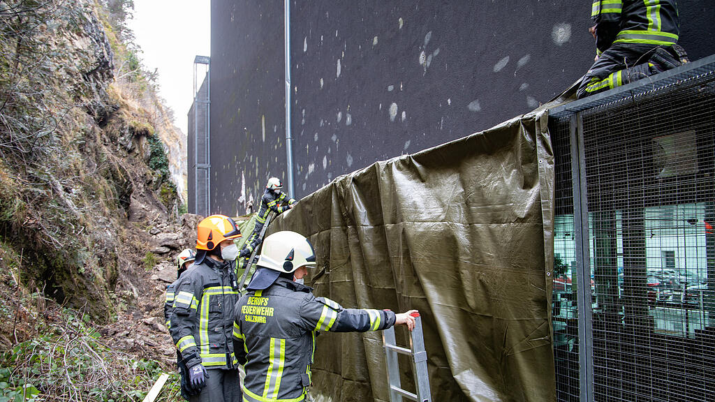 Felssturz in Stadt Salzburg II