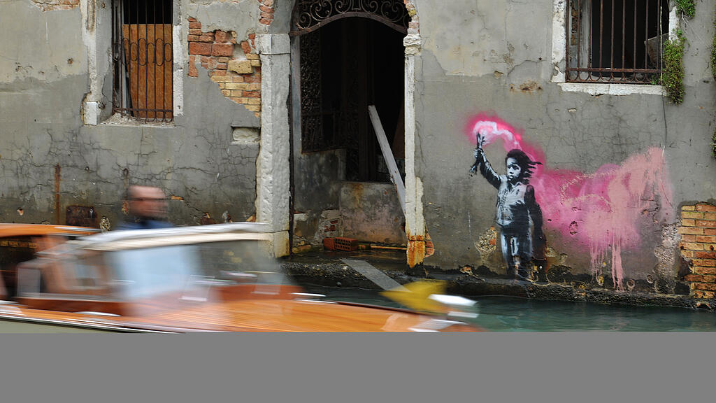Banksy Kunstwerk in Venedig