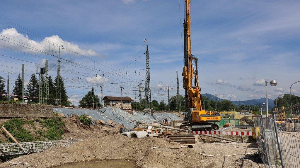 Bauarbeiten: 3. Gleis Freilassing - Salzburg