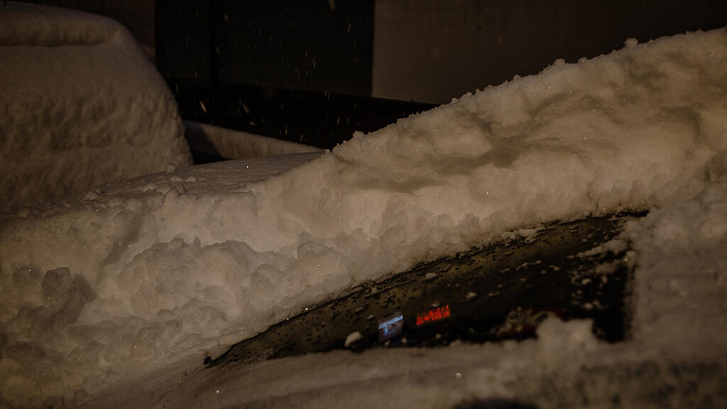 Verschneites Salzburg in den Morgenstunden