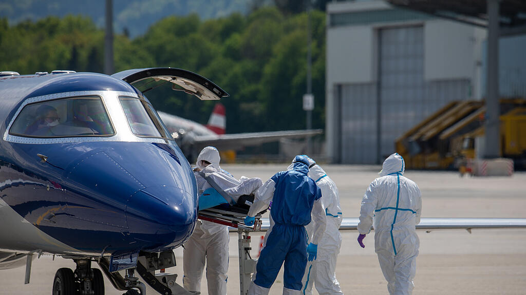 Französischer Corona-Patient, Heimflug, Rückflug,