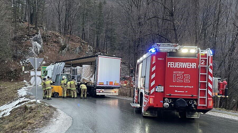 Lkw-Bergung FF Golling