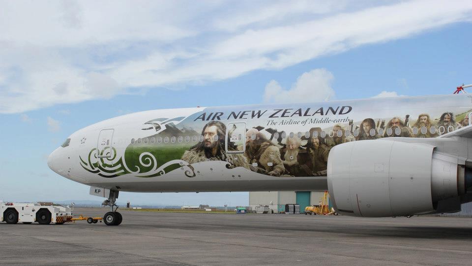 Das Flugzeug zum Hobbit-Film