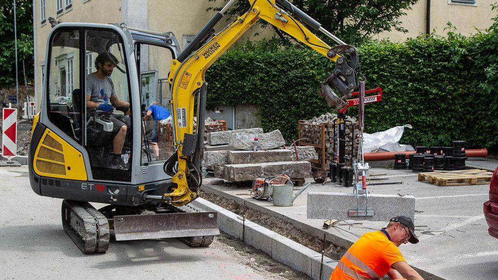 Baustelle an der Alten Grazer Bundesstraße