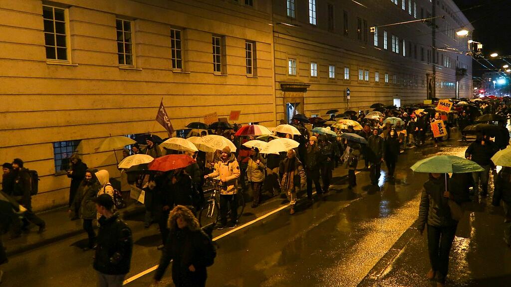 "Demo gegen Rechts" in Salzburg