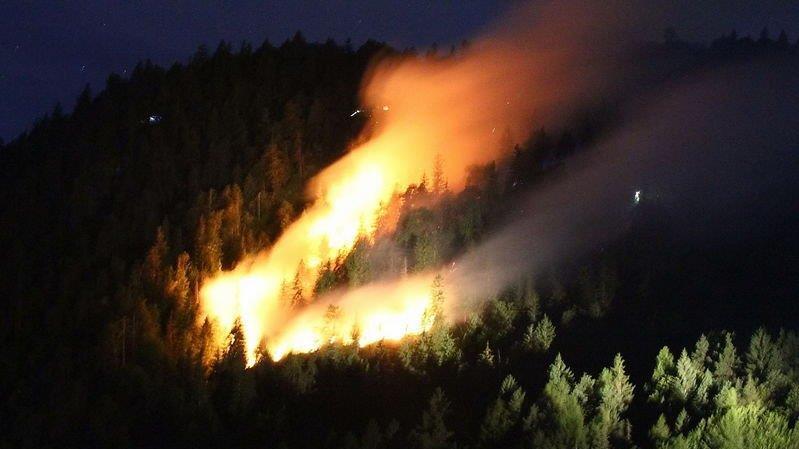 Waldbrand am Thumsee