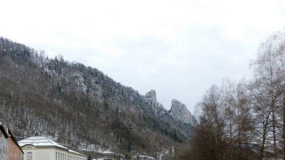 Blick über die Salzach in Hallein