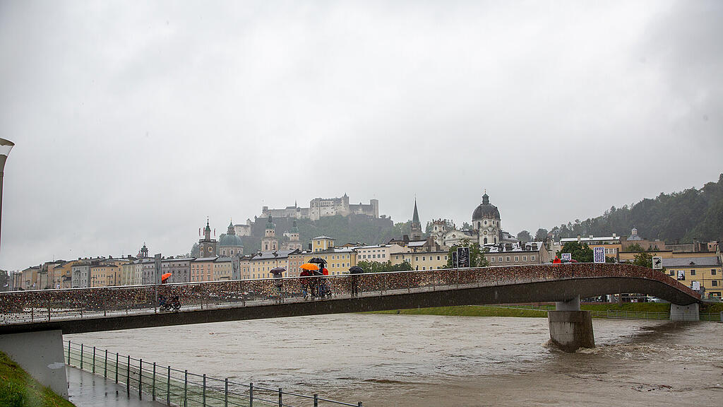 Salzburg, Makartsteg, Salzach