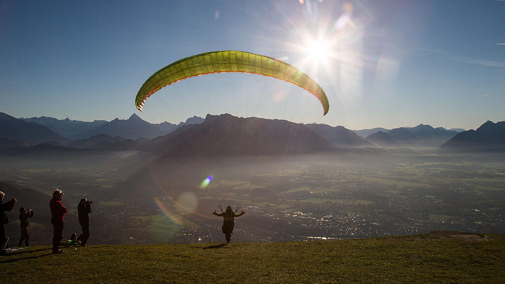 Paragleiter, Gleitschirm, Gaisberg, SB