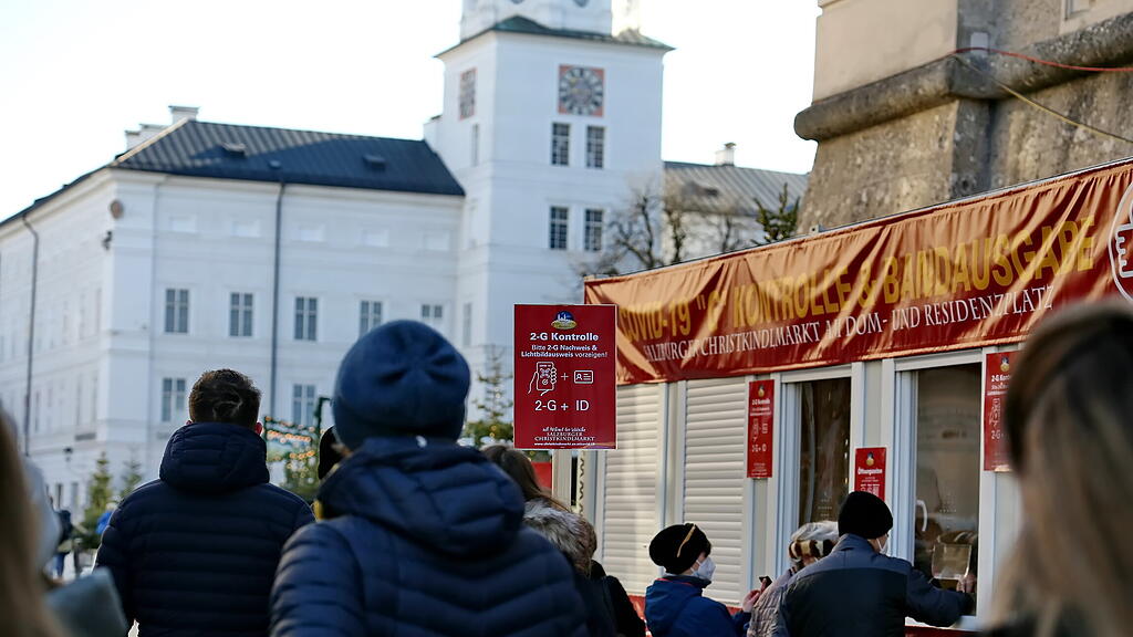 Salzburger Christkindlmarkt am 4. Adventsonntag