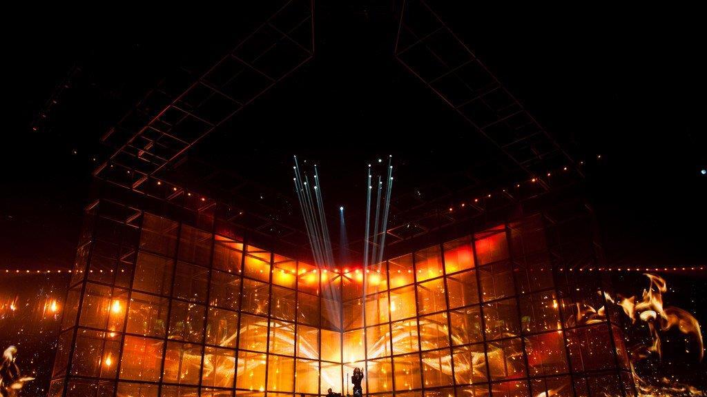 Conchita Wurst auf der Bühne in Copenhagen