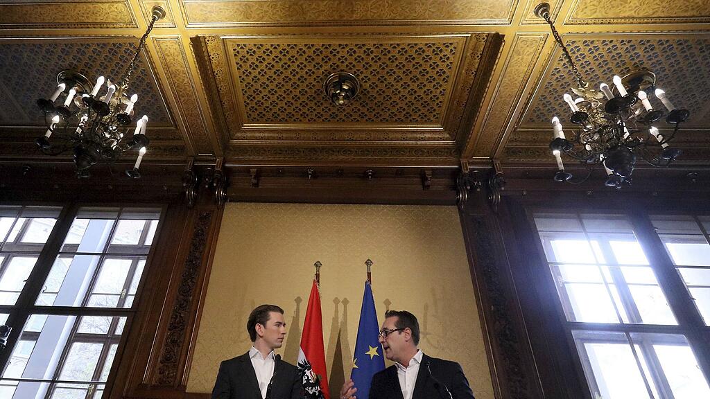 Strache und Kurz waren zumindest nach der ersten Verhandlungsrunde optimistisch.