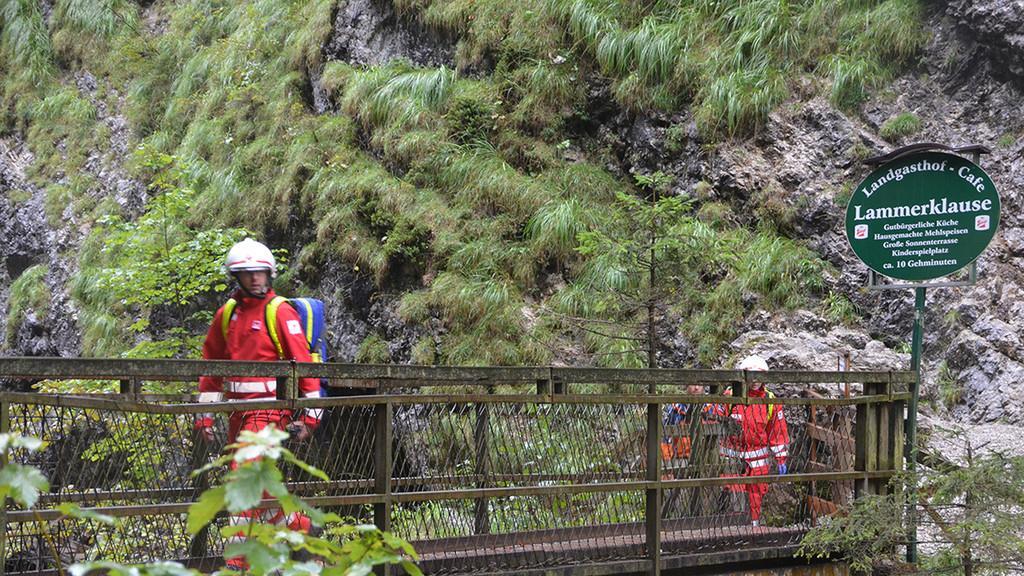 Großübung in der Lammerklamm