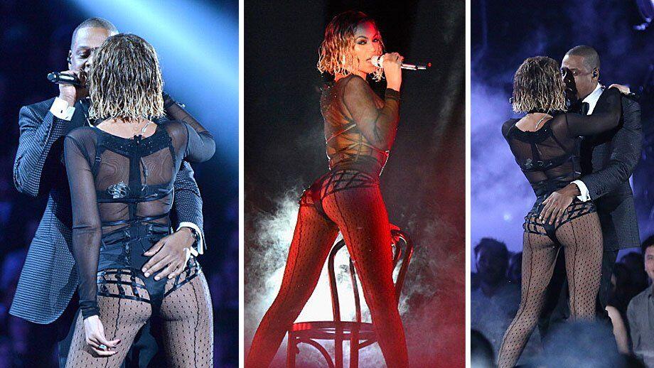 Beyoncè und Jay Z performten "Drunk in Love" bei den 56. Grammy Awards.
