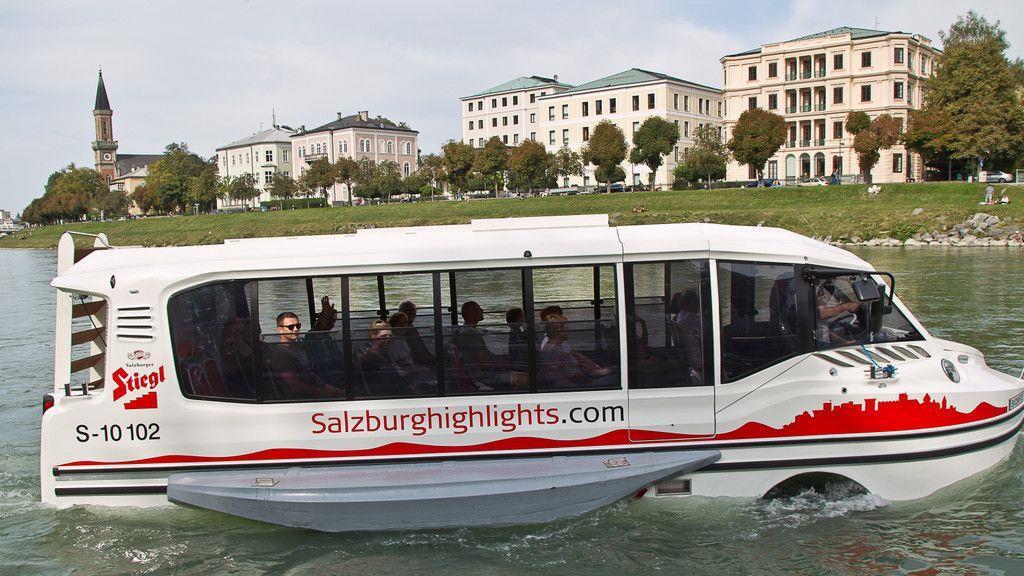 Ausfahrt mit dem Amphiebienbus