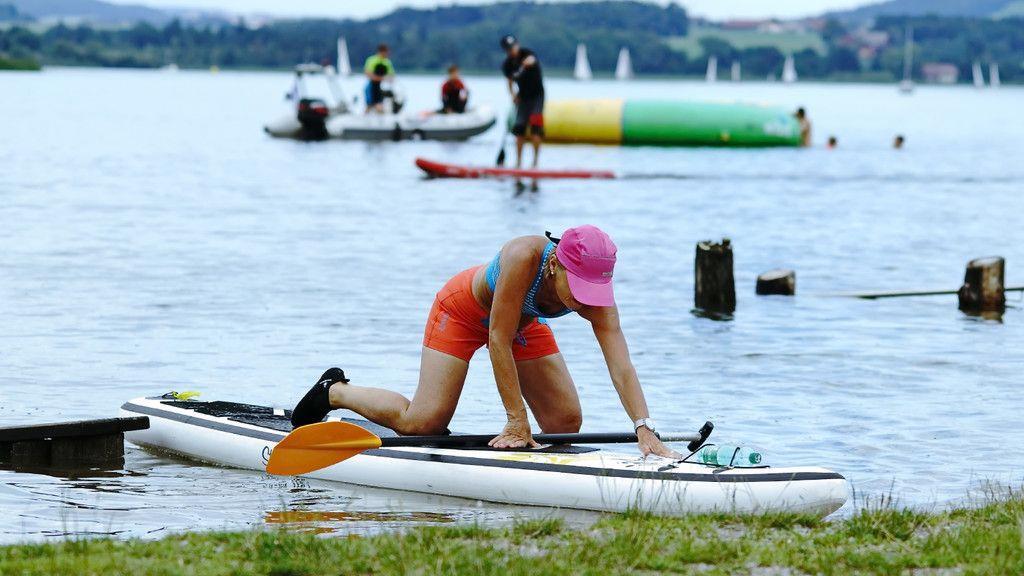 SUP-Rennen am Wallersee