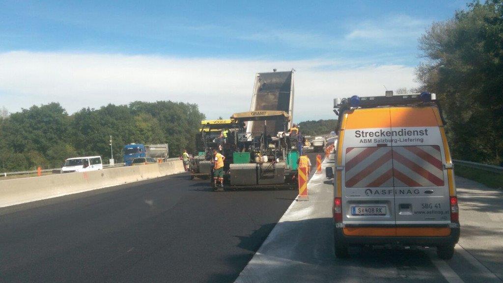 Sanierungsarbeiten auf der A1