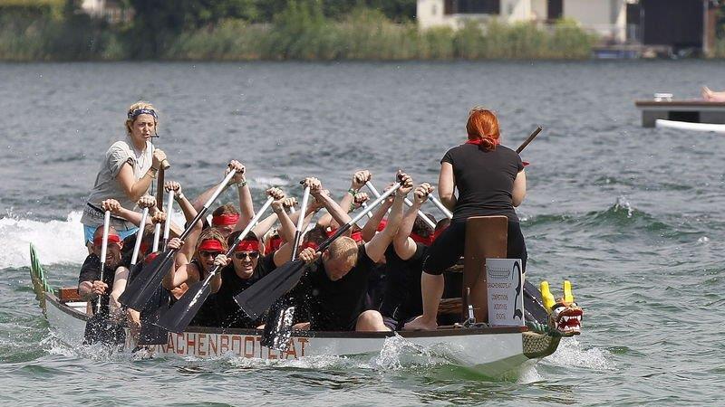 Drachenboot-Action am Mattsee