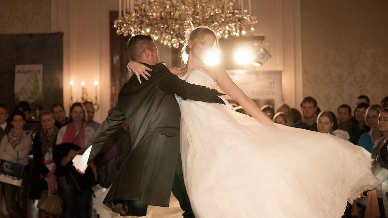 Die Modenschau war eines der Highlights auf der Hochzeitsausstellung.