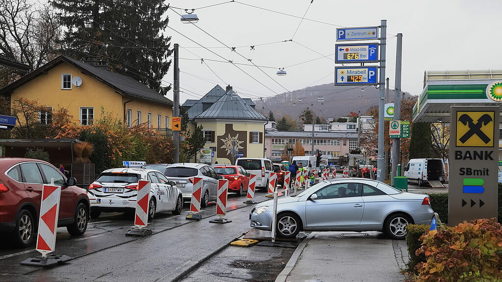 Nadelöhr für Autofahrer im Nonntal