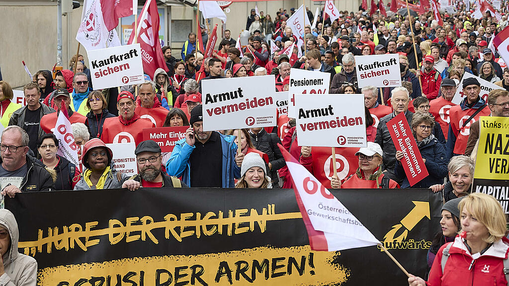 ÖGB-Demo in Wien