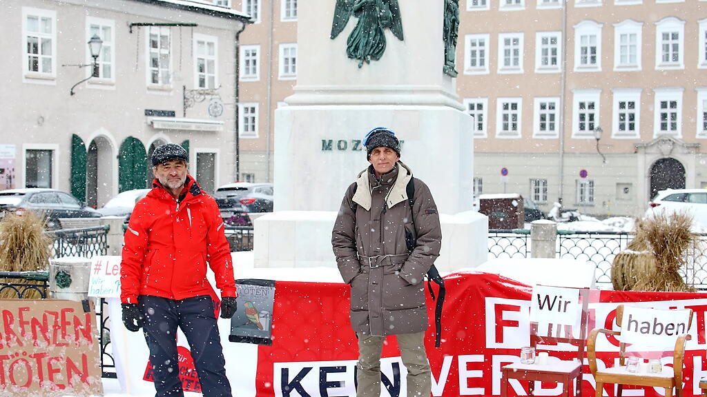 Aktivisten campieren in der Altstadt