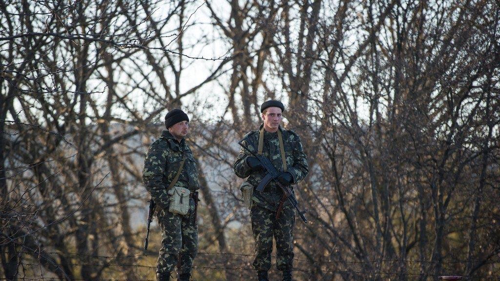 Stationierte Soldaten auf der Krim
