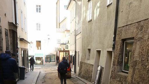 Bauarbeiten in der Getreidegasse