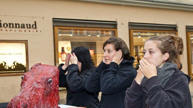 PETA-Aktion in Salzburg