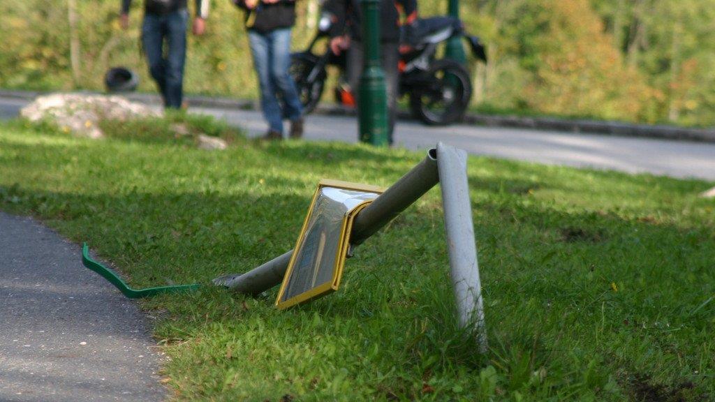 Motorradunfall auf B154
