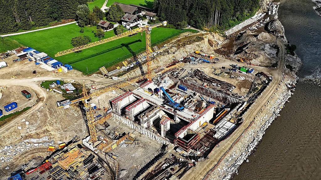 Baustelle Kraftwerk Stegenwald