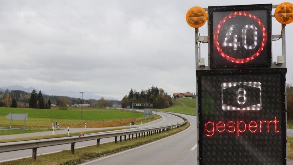 Sturm sorgt für Sperre der A8