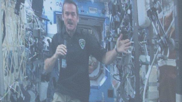 Astronaut Chris Hadfield auf der ISS